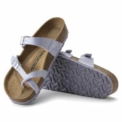 Best Pirce 🔔 Birkenstock Mayari Birko-Flor Patent Purple Fog Purple Fog 🎉 -women-sandals sale 1021441 sole