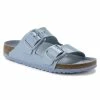 Cheapest 🎁 Birkenstock Natural Leather Patent High Shine Dusty Blue 🔔