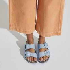Cheapest 🎁 Birkenstock Natural Leather Patent High Shine Dusty Blue 🔔 -women-sandals sale 1021472 f closeup f