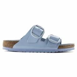 Cheapest 🎁 Birkenstock Natural Leather Patent High Shine Dusty Blue 🔔 -women-sandals sale 1021472 side