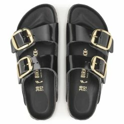 Best Pirce ✨ Birkenstock Arizona Natural Leather Patent High Shine Black 😀 -women-sandals sale 1021476 top
