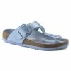 Best deal 🔔 Birkenstock Gizeh Natural Leather Patent High Shine Dusty Blue 🔔