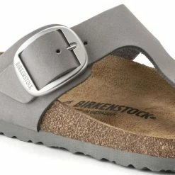 Budget 🛒 Birkenstock Gizeh Big Buckle Nubuck Dove Gray 🔥 -women-sandals sale 1022179 detail 1