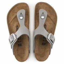 Budget 🛒 Birkenstock Gizeh Big Buckle Nubuck Dove Gray 🔥 -women-sandals sale 1022179 top