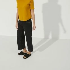 Outlet 🤩 Birkenstock Kyoto Suede Leather Black ⌛ -women-sandals sale 1022306 f look f