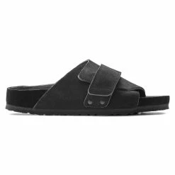 Outlet 🤩 Birkenstock Kyoto Suede Leather Black ⌛ -women-sandals sale 1022306 side