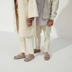 Buy 🔥 Birkenstock Kyoto Suede Leather Gray Taupe ❤️ -women-sandals sale 1022329 detail 7