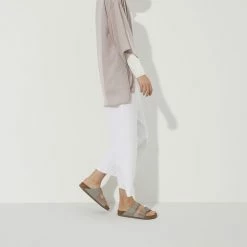 Cheapest ✨ Birkenstock Arizona Natural Leather/Suede Gray Taupe ❤️ -women-sandals sale 1022417 f look f