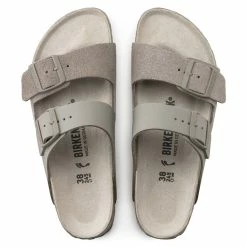 Cheapest ✨ Birkenstock Arizona Natural Leather/Suede Gray Taupe ❤️ -women-sandals sale 1022417 top