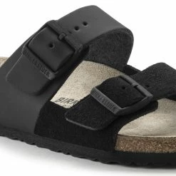Hot Sale 💯 Birkenstock Arizona Natural Leather/Suede Black 😀 -women-sandals sale 1022437 detail 1