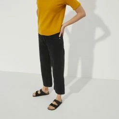 Hot Sale 💯 Birkenstock Arizona Natural Leather/Suede Black 😀 -women-sandals sale 1022437 f look f