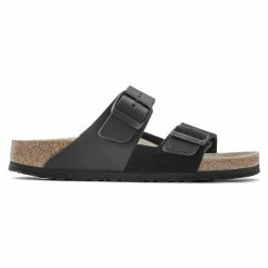Hot Sale 💯 Birkenstock Arizona Natural Leather/Suede Black 😀 -women-sandals sale 1022437 side