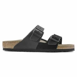Hot Sale 💯 Birkenstock Arizona Natural Leather/Suede Black 😀 -women-sandals sale 1022450 side