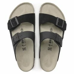 Hot Sale 💯 Birkenstock Arizona Natural Leather/Suede Black 😀 -women-sandals sale 1022450 top