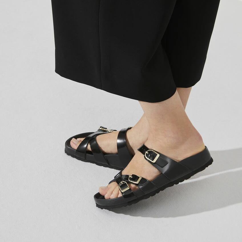 Best Sale ๐ Birkenstock Franca Natural Leather High Shine Black ๐ 4 Best Sale ๐ Birkenstock Franca Natural Leather High Shine Black ๐ - Image 4