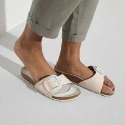 Cheapest 👏 Birkenstock Madrid Big Buckle Madrid Natural Leather Light Rose 😉 -women-sandals sale 1022567 detail 8