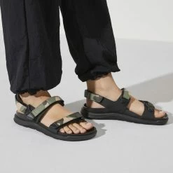Promo 🎁 Birkenstock Kalahari Birko-Flor Futura Black Half Camo 🧨 -women-sandals sale 1022665 f closeup f