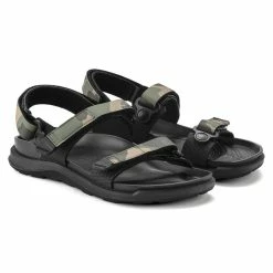 Promo 🎁 Birkenstock Kalahari Birko-Flor Futura Black Half Camo 🧨 -women-sandals sale 1022665 pair