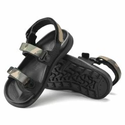 Promo 🎁 Birkenstock Kalahari Birko-Flor Futura Black Half Camo 🧨 -women-sandals sale 1022665 sole