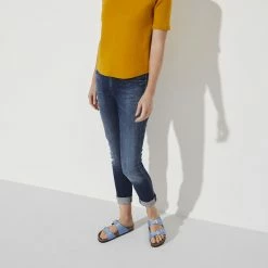 Best deal 💯 Birkenstock Sydney Birko-Flor Graceful Riviera Blue 🥰 -women-sandals sale 1022794 f look f