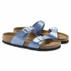 Best deal 💯 Birkenstock Sydney Birko-Flor Graceful Riviera Blue 🥰 -women-sandals sale 1022794 pair