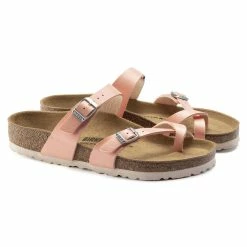 Best Pirce ⭐ Birkenstock Mayari Birko-Flor Coral Peach 🧨 -women-sandals sale 1022832 pair