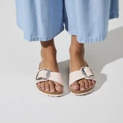 Discount 🧨 Birkenstock Madrid Natural Leather Patent High Shine Light Rose ❤️ -women-sandals sale 1022890 f closeup f