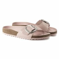 Discount 🧨 Birkenstock Madrid Natural Leather Patent High Shine Light Rose ❤️ -women-sandals sale 1022890 pair