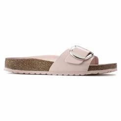 Discount 🧨 Birkenstock Madrid Natural Leather Patent High Shine Light Rose ❤️ -women-sandals sale 1022890 side
