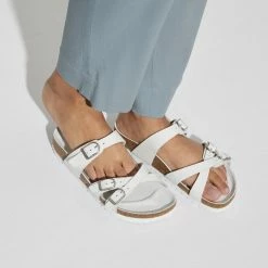 Best reviews of 🔥 Birkenstock Franca Natural Leather White ⌛ -women-sandals sale 1022982 detail 8
