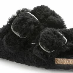 Best deal ⭐ Birkenstock Arizona Big Buckle Teddy Black 🥰 -women-sandals sale 1023103 detail 1