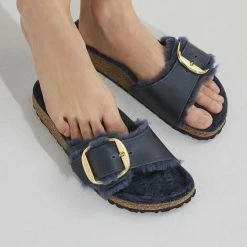 Budget ⌛ Birkenstock Madrid Big Buckle Oiled Leather Midnight 🛒 -women-sandals sale 1023185 detail 8