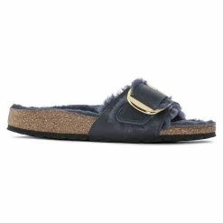 Budget ⌛ Birkenstock Madrid Big Buckle Oiled Leather Midnight 🛒 -women-sandals sale 1023185 side