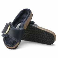 Budget ⌛ Birkenstock Madrid Big Buckle Oiled Leather Midnight 🛒 -women-sandals sale 1023185 sole