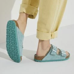 Best deal 🎉 Birkenstock Arizona Shearling Suede Leather Beryl ✔️ -women-sandals sale 1023259 f closeup f