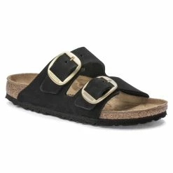 Deals ❤️ Birkenstock Arizona Big Buckle Nubuck Leather Black 🤩