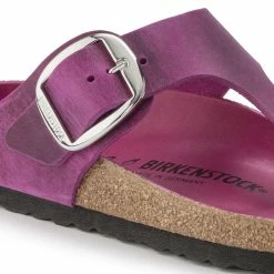 Best deal 👍 Birkenstock Gizeh Big Buckle Oiled Leather Festival Fuchsia 🎁 -women-sandals sale 1023295 detail 1