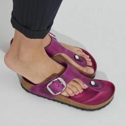 Best deal 👍 Birkenstock Gizeh Big Buckle Oiled Leather Festival Fuchsia 🎁 -women-sandals sale 1023295 detail 8