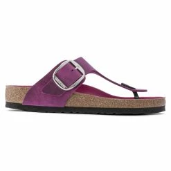 Best deal 👍 Birkenstock Gizeh Big Buckle Oiled Leather Festival Fuchsia 🎁 -women-sandals sale 1023295 side