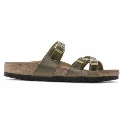 Promo ❤️ Birkenstock Franca Oiled Leather Olive 🎁 -women-sandals sale 1023310 side