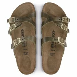 Promo ❤️ Birkenstock Franca Oiled Leather Olive 🎁 -women-sandals sale 1023310 top
