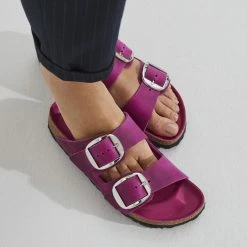 Cheap 🧨 Birkenstock Arizona Oiled Leather Festival Fuchsia ❤️ -women-sandals sale 1023336 detail 8