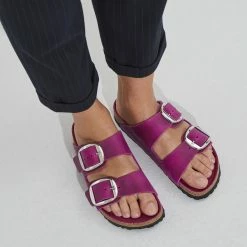 Cheap 🧨 Birkenstock Arizona Oiled Leather Festival Fuchsia ❤️ -women-sandals sale 1023336 f closeup f