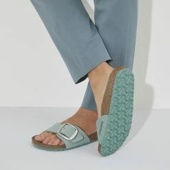 Cheap ⌛ Birkenstock Madrid Nubuck Leather Beryl 🎉 -women-sandals sale 1023385 f closeup f