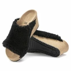 Best deal 🥰 Papillio Namica Shearling Teddy Black 🎁 -women-sandals sale 1023682 sole