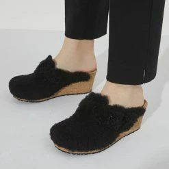 Flash Sale 👍 Papillio Fanny Shearling Teddy Black 🔔 -women-sandals sale 1023712 f closeup f