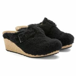 Flash Sale 👍 Papillio Fanny Shearling Teddy Black 🔔 -women-sandals sale 1023712 pair