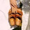 Best Sale 🤩 Birkenstock Arizona Big Buckle Embossed Natural Leather Cognac Cognac 🎁