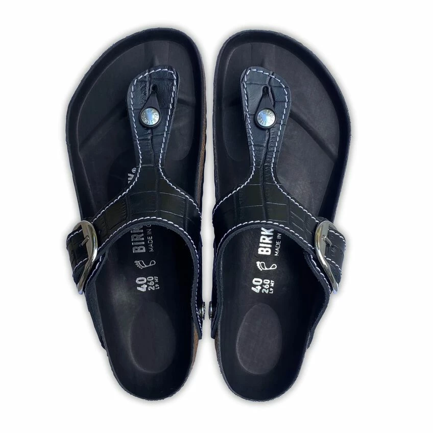 Outlet π Birkenstock Gizeh Big Buckle Natural Leather Patent Black Black π 4 Outlet π Birkenstock Gizeh Big Buckle Natural Leather Patent Black Black π - Image 4