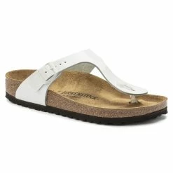 Brand new ✨ Birkenstock Gizeh Natural Leather Patent Patent White 🎉